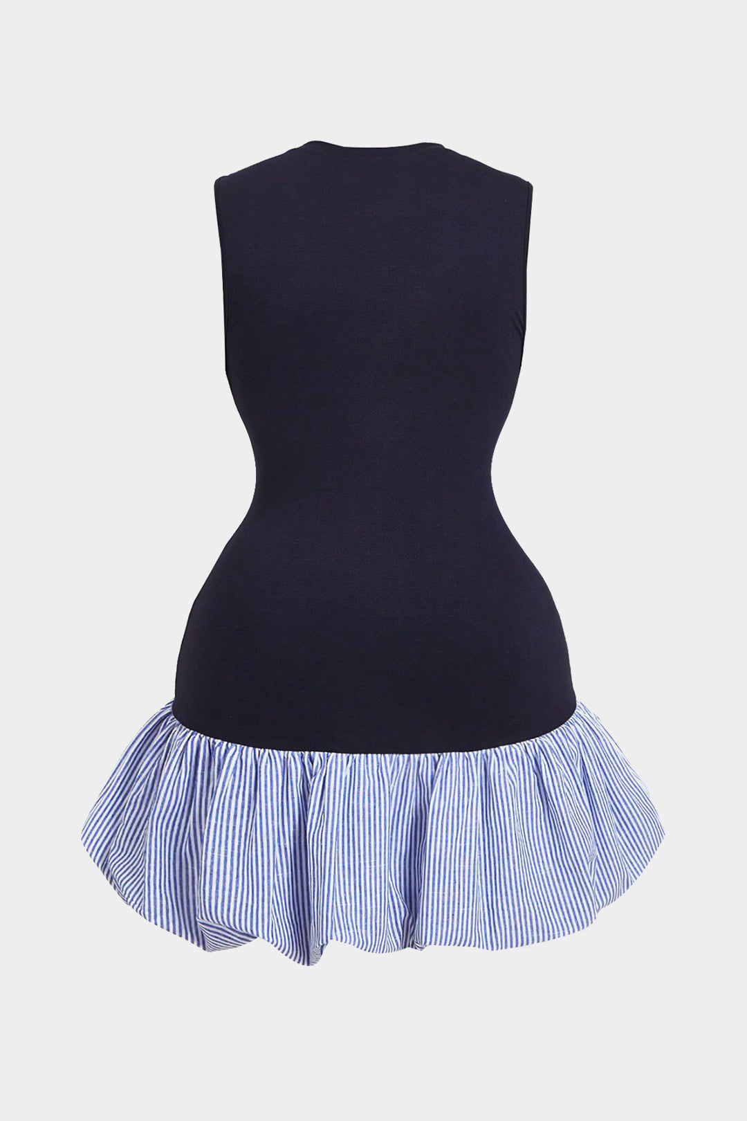 Sukienka bez rękawów z rozkloszowaną plisowaną spódnicą