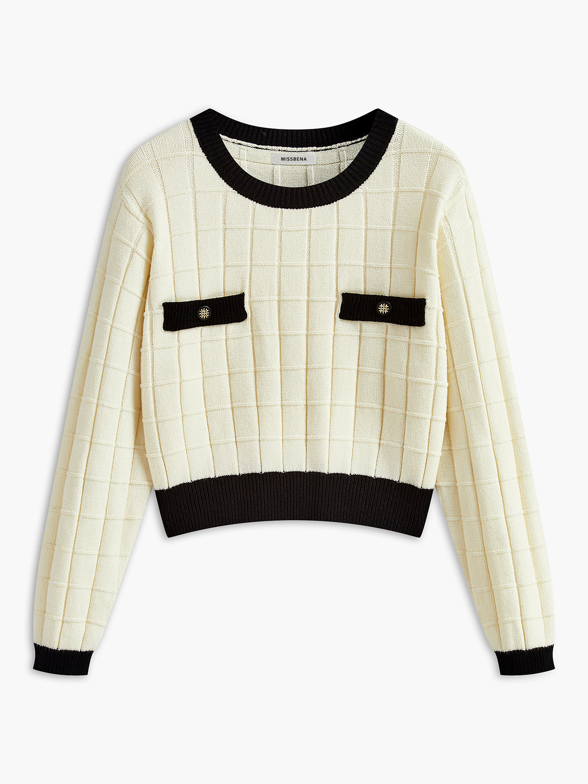 Sweter damski z dekoracyjnymi kieszeniami
