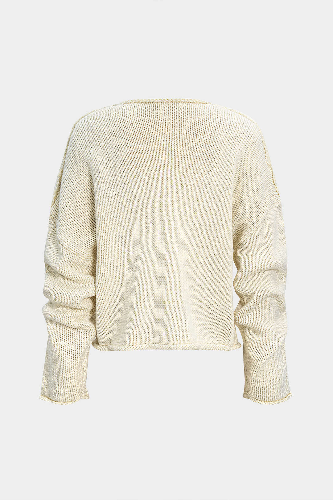 Sweter damski oversize z okrągłym dekoltem