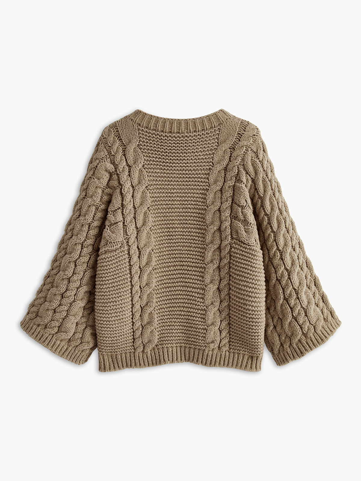 Sweter damski oversize z motywem warkoczy