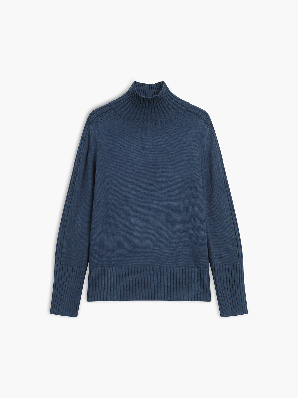 Golfowy sweter damski z długim rękawem