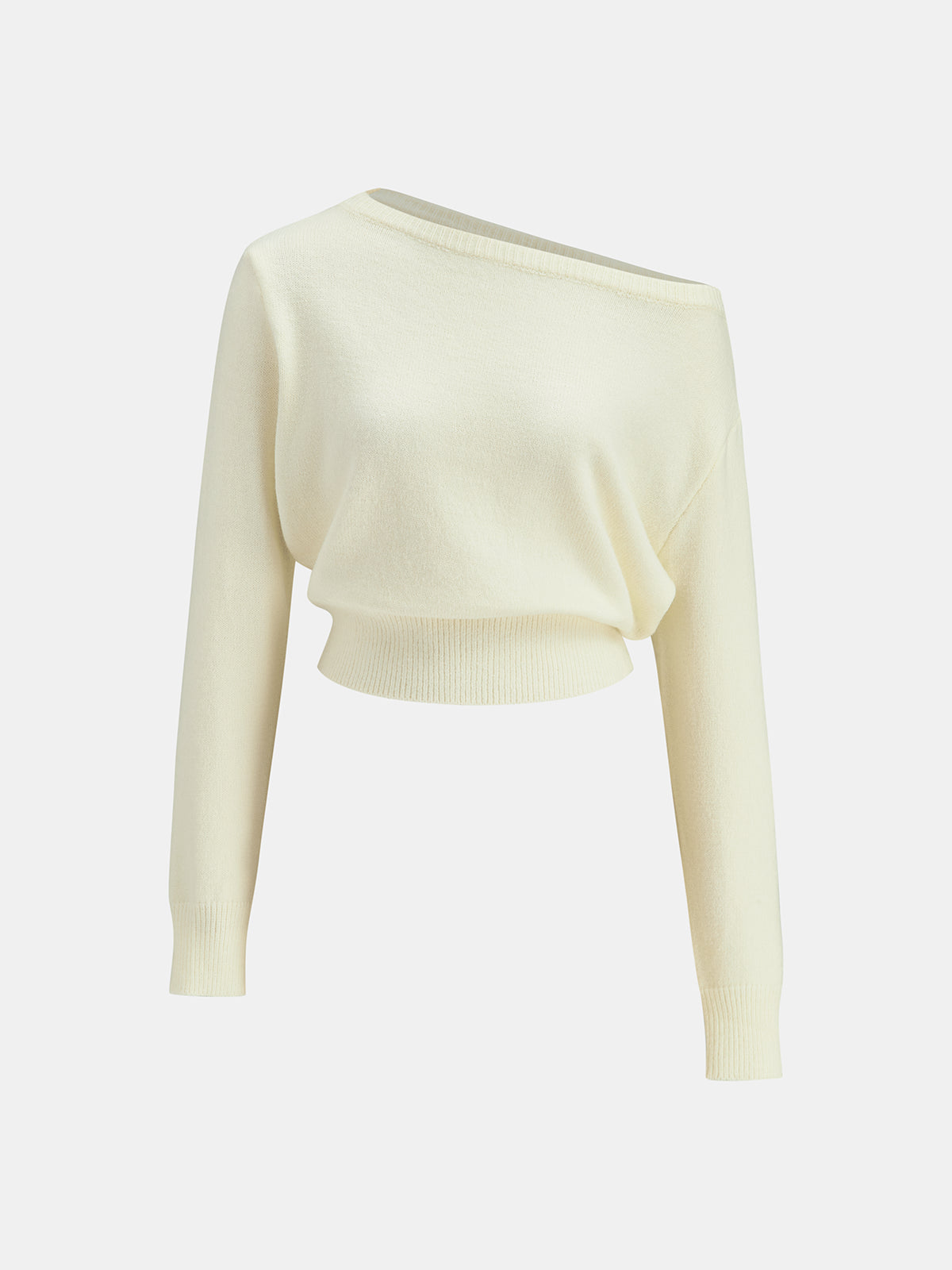 Sweter damski z asymetrycznym dekoltem