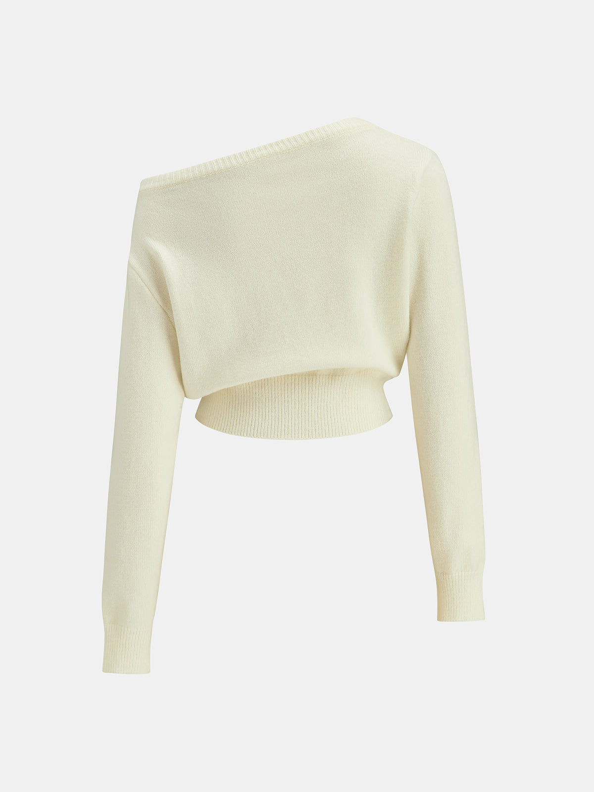 Sweter damski z asymetrycznym dekoltem