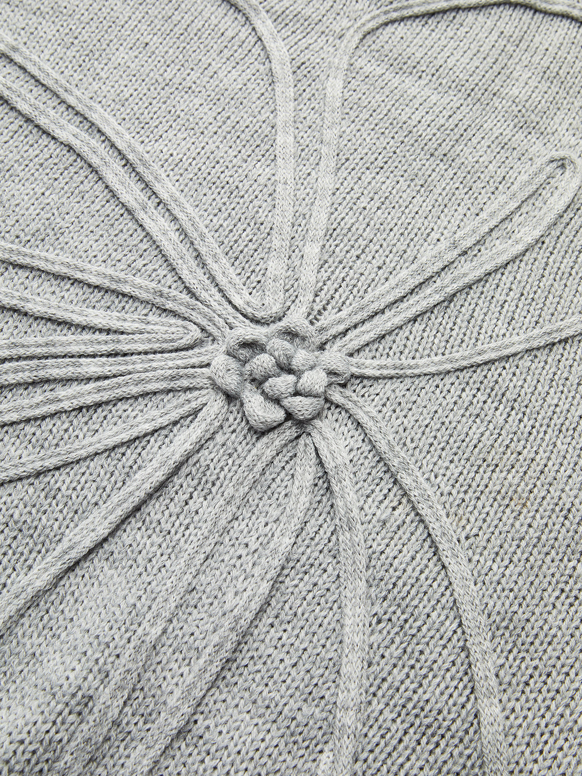 Sweter damski z wypukłym kwiatowym wzorem