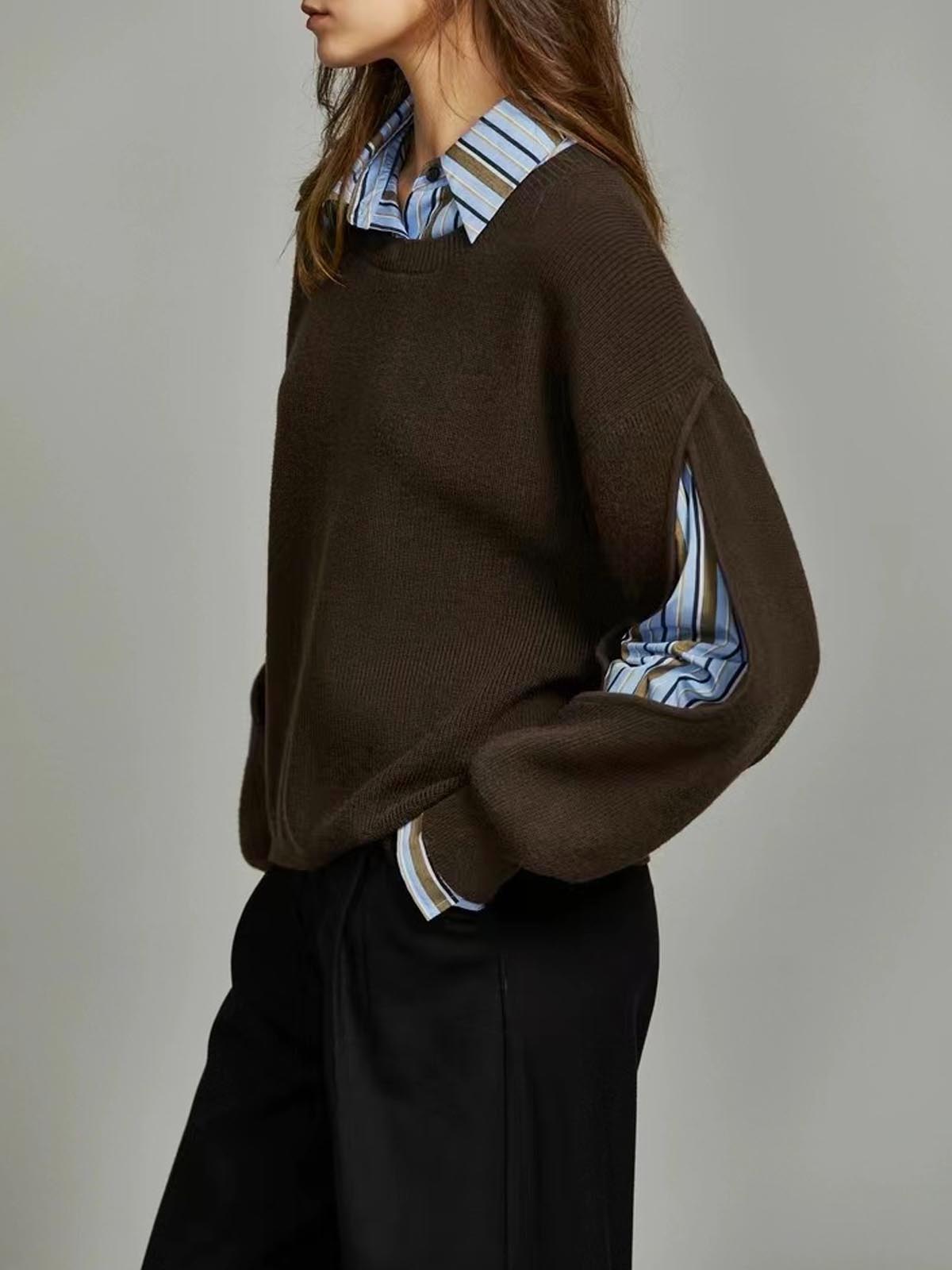 Sweter damski o luźnym fasonie z szerokimi rękawami