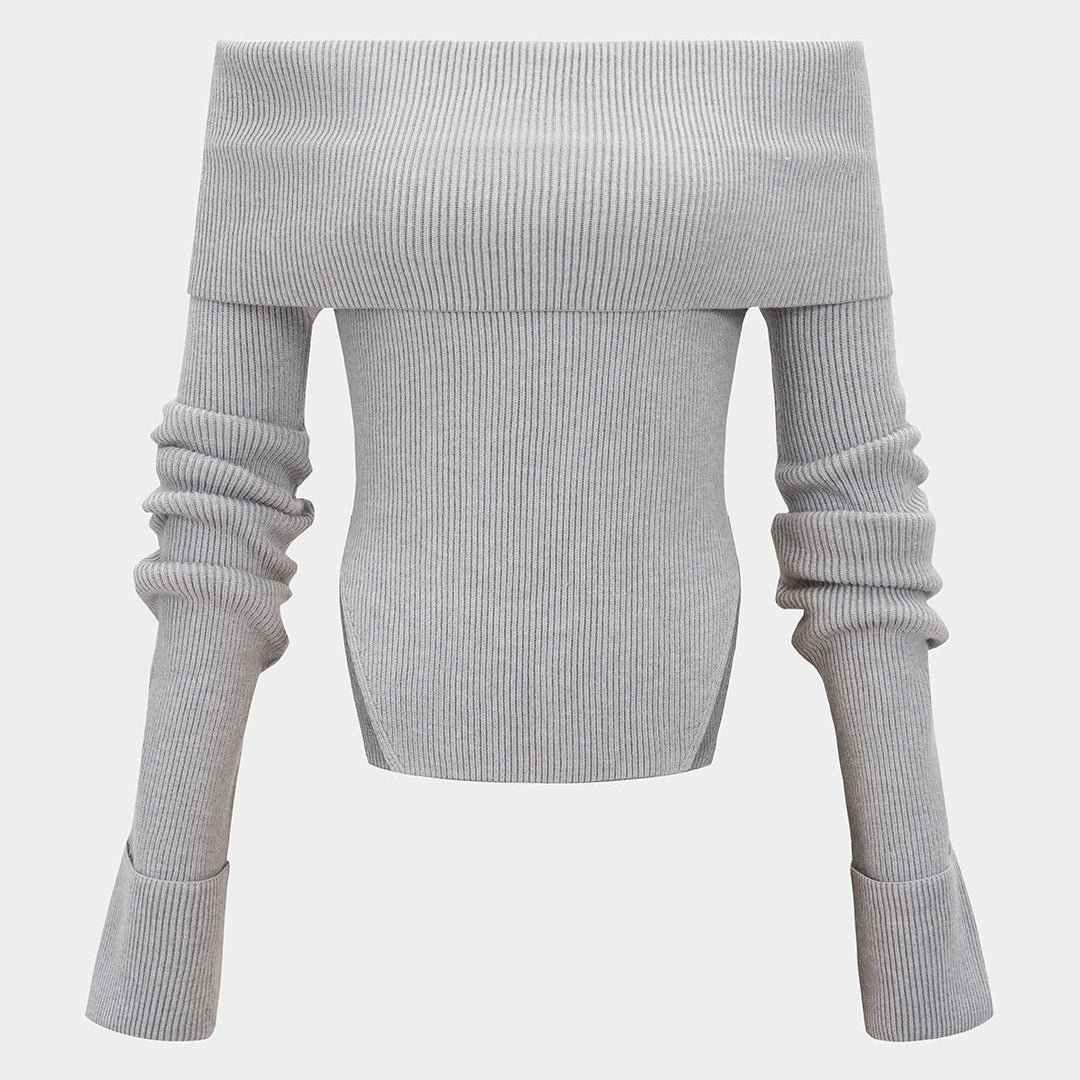 Sweter z dekoltem off shoulder