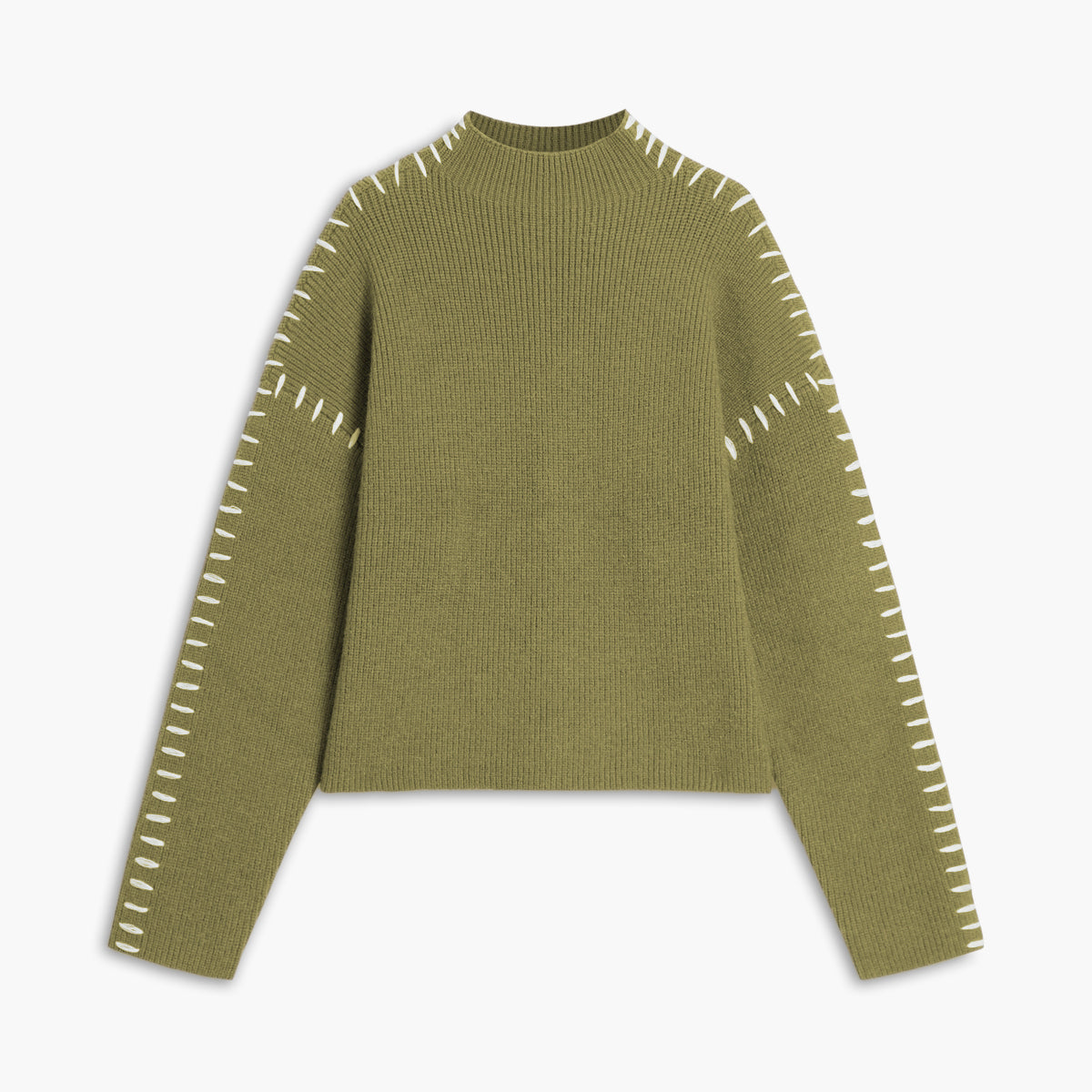 Sweter z ozdobnym wzorem na rękawach