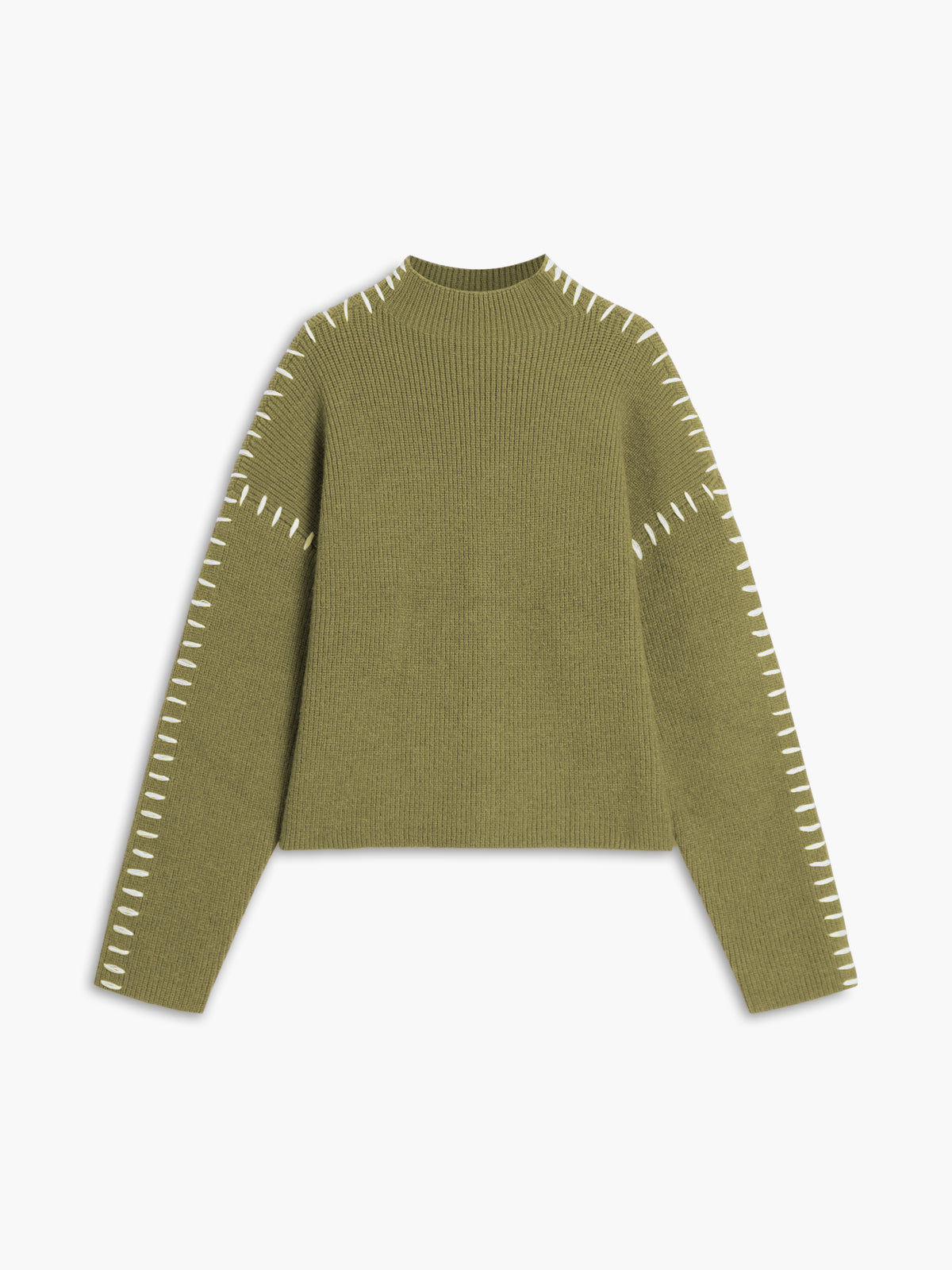 Sweter z ozdobnym wzorem na rękawach