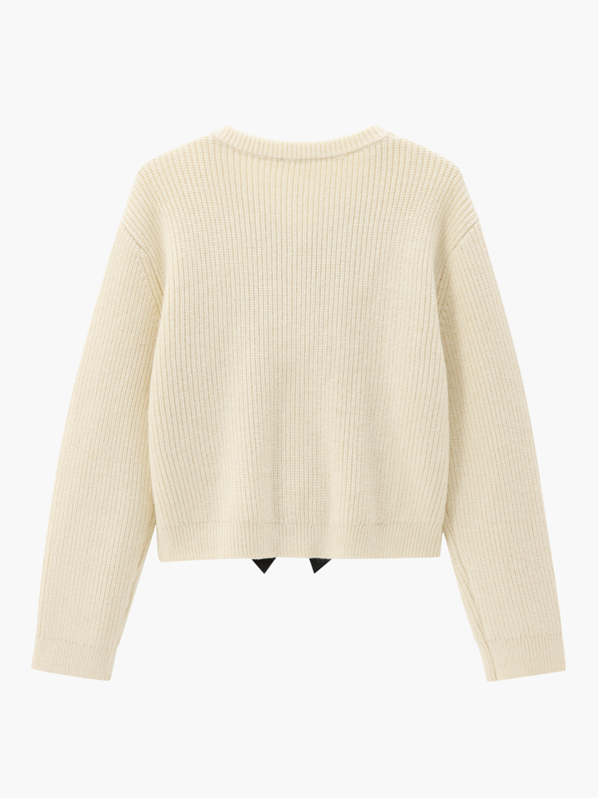 Elegancki sweter z kokardami na przodzie