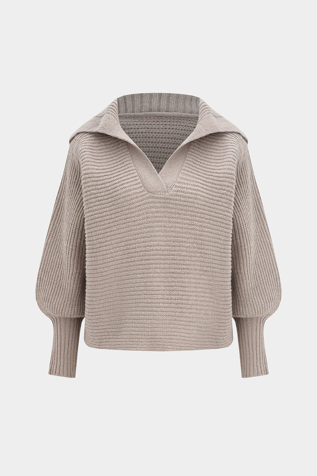 Sweter o luźnym kroju z dekoltem V