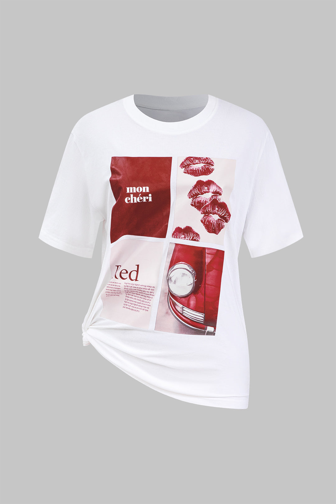 T shirt z nadrukiem i napisem