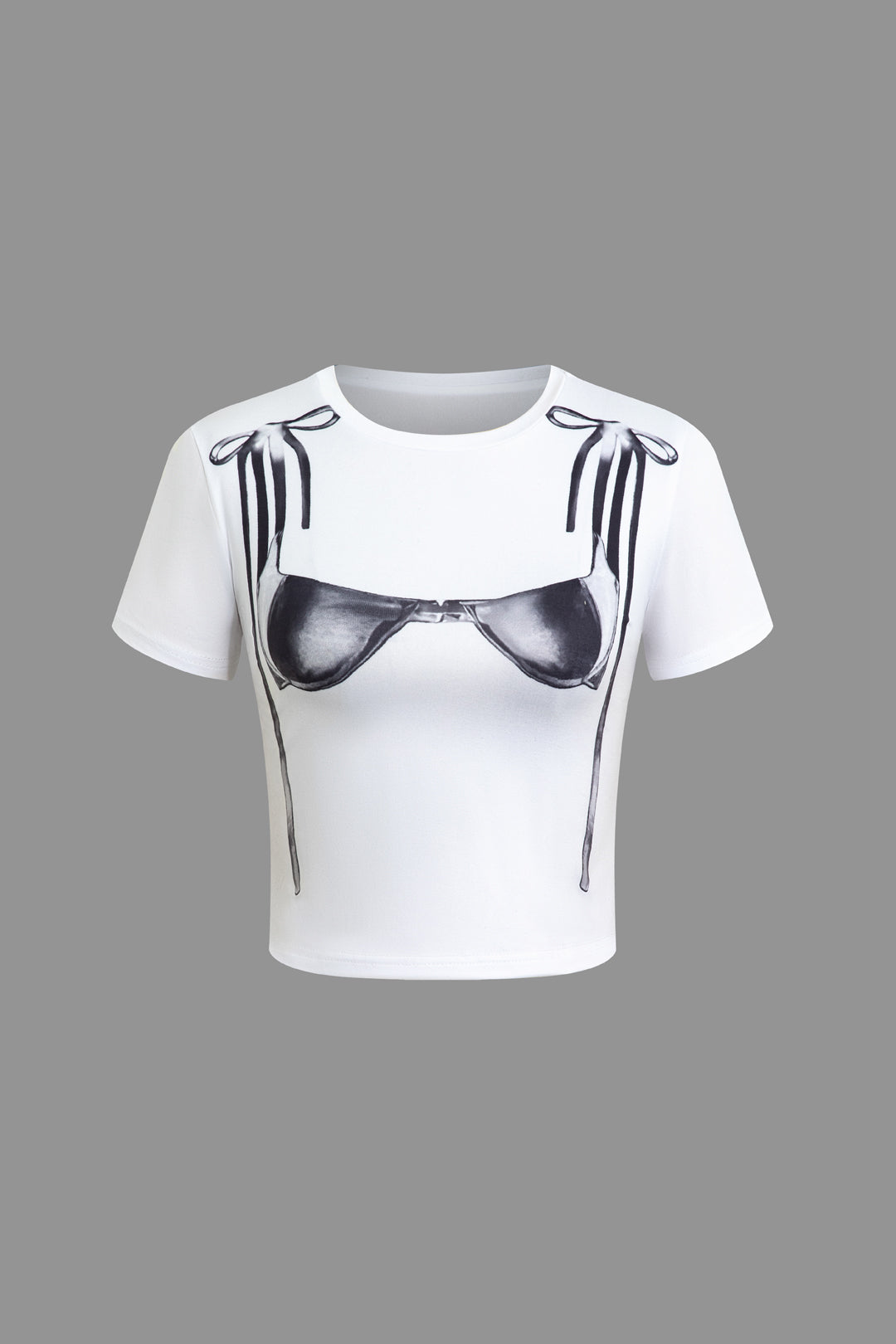 T shirt z nadrukiem wiązanego bikini