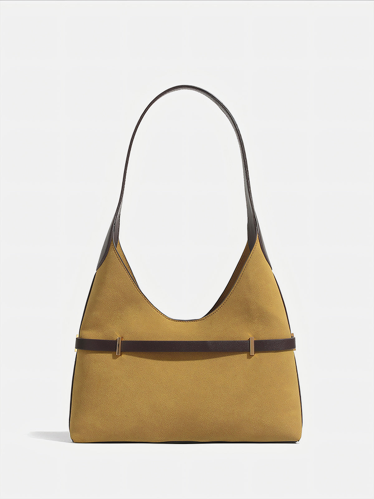 Torebka na ramię z ozdobnym paskiem i metalowym zapięciem