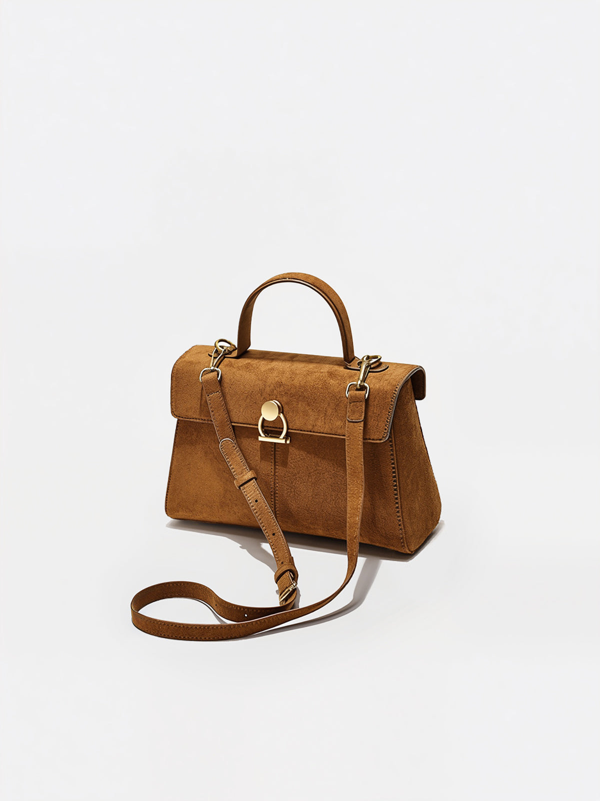 Torebka trapezowa z metalowym zatrzaskiem